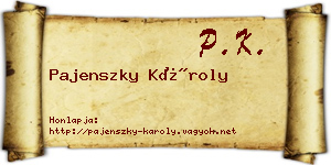 Pajenszky Károly névjegykártya